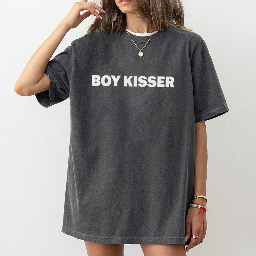 Boy Kisser T-Shirt | Funny Sarcastic Graphic Tee | 100% Soft Cotton Premium Quality | LGBTQ Pride Apparel Gift For Him Or Her