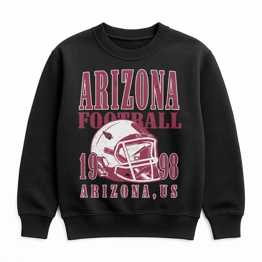 Arizona Football 1998 Arizona, Us With Arizona Cardinals Football Helmet Sweatshirt