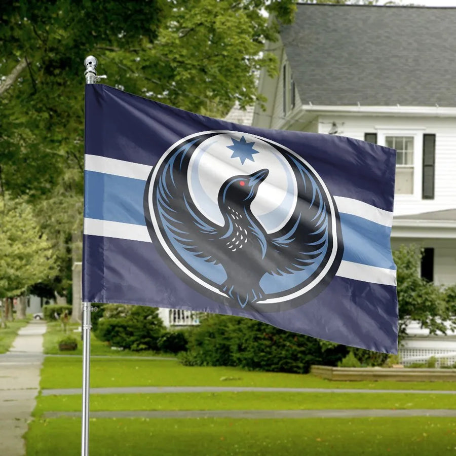 Minnesota North Star House Flag | Unofficial MN Loon & Star Design | Premium Weather-Resistant Polyester | Gift for Minnesotans & Porch Decor