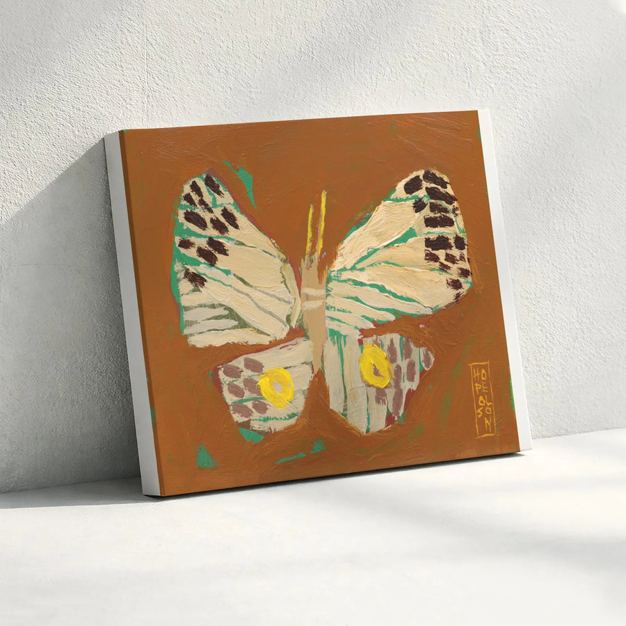 Abstract Butterfly Canvas Wall Art | Modern Impressionist Insect Print | Premium Fade-Resistant Canvas | Boho Living Room Decor Gift for Nature Lover