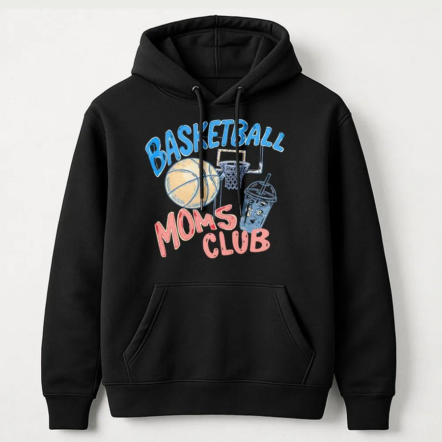 Basketball Mom Hoodie | Gameday Doodle Graphic | Soft Cozy Crewneck | Proud Basketball Parent Gift