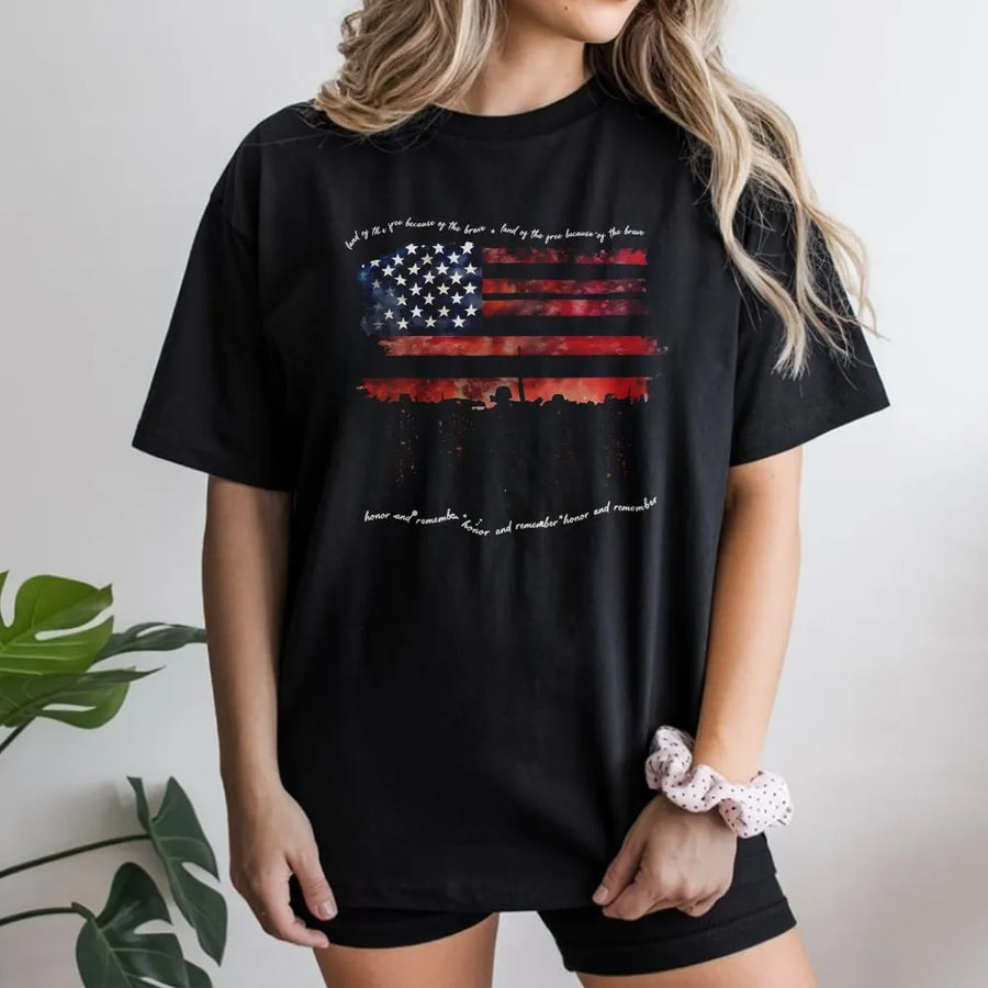 American Flag Soldier T-Shirt | Distressed Veteran Tribute Graphic | Premium Comfort Colors Tee | Memorial Day Gift for Patriots