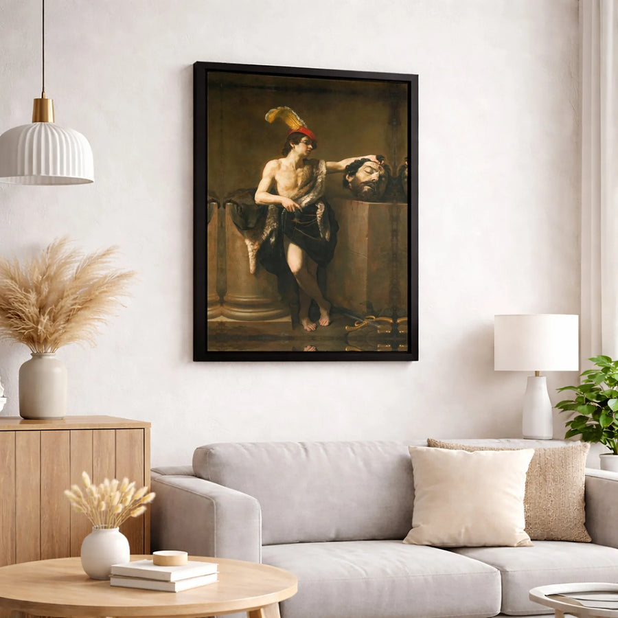 David With The Head Of Goliath Canvas Print | Classical Renaissance Fine Art | 1.25-Inch Gallery Wrap | Museum-Quality Decor for Art Collectors