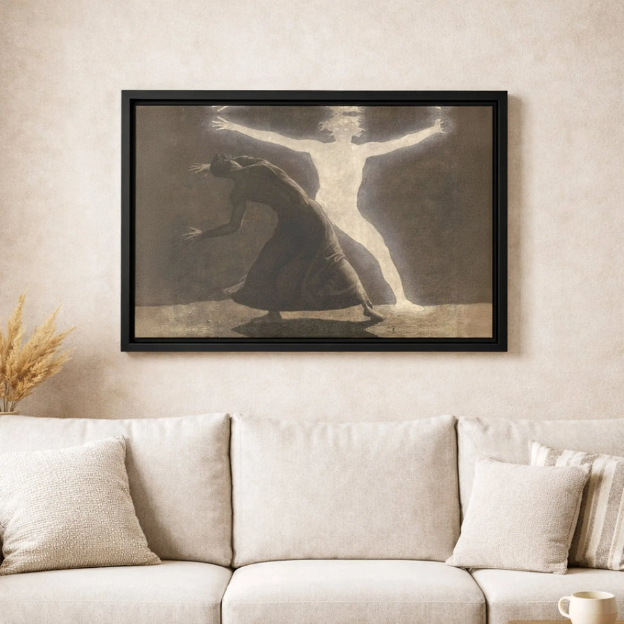 Soul and Body Abstract Canvas Print | Ethereal Figure Wall Art | 1.25-Inch Gallery Wrap | Premium Spiritual Home Decor for Living Room