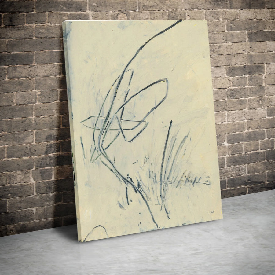 Abstract Line Art Vertical Canvas | Modern Minimalist Sketch Print | Premium Thick Gallery Wrap | Contemporary Home Decor Gift