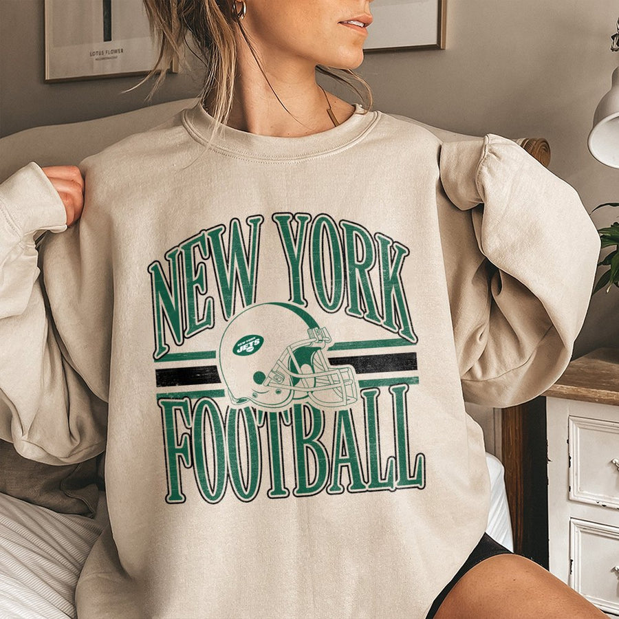 New York Football With New York Jets Helmet Sweatshirt