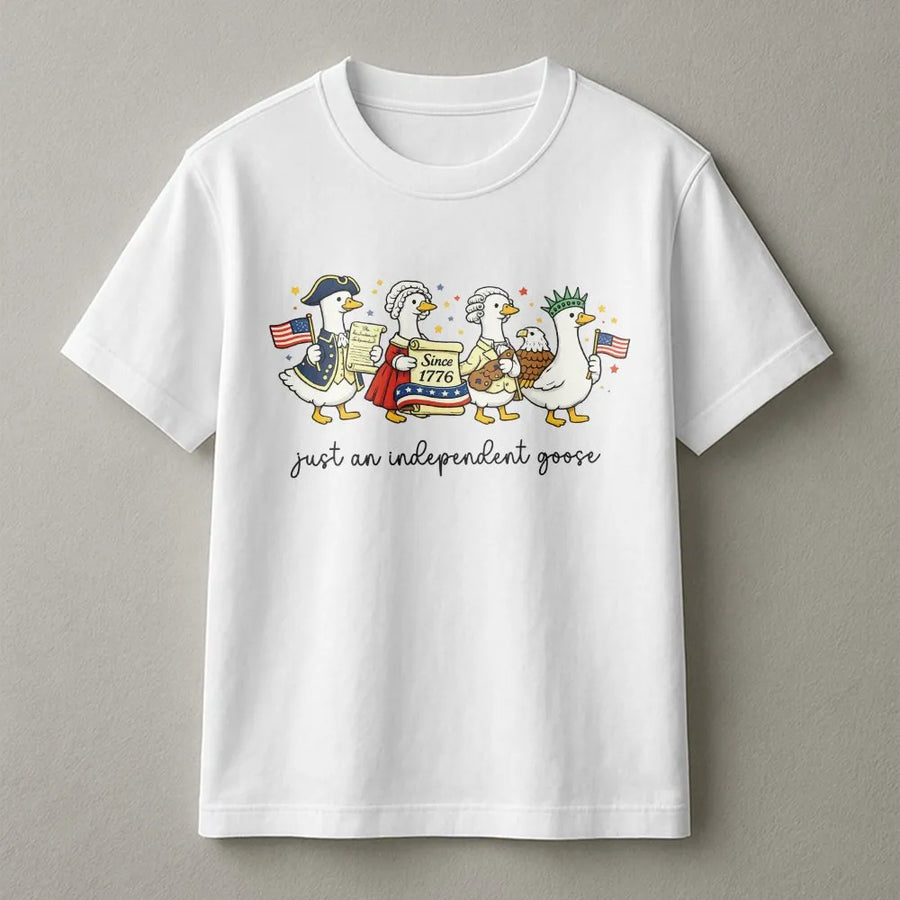 Silly Goose 4th of July Shirt | Funny Patriotic Goose Graphic | Premium Cotton USA Tee | Independence Day Gift for Men & Women
