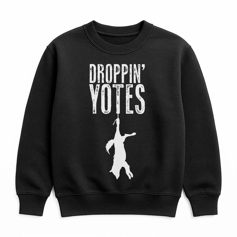Droppin' Yotes Sweatshirt | Coyote Hunting Predator Graphic | Premium Cotton Blend Crewneck | Gift for Hunters and Outdoorsmen