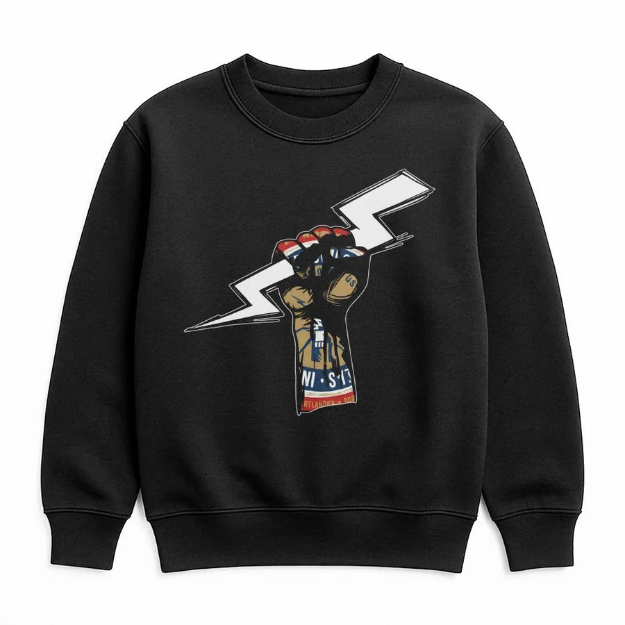 Lineman Lightning Bolt Sweatshirt | Power Line Worker Graphic Design | Premium Cotton Blend Crewneck | Gift for Electricians and Utility Workers