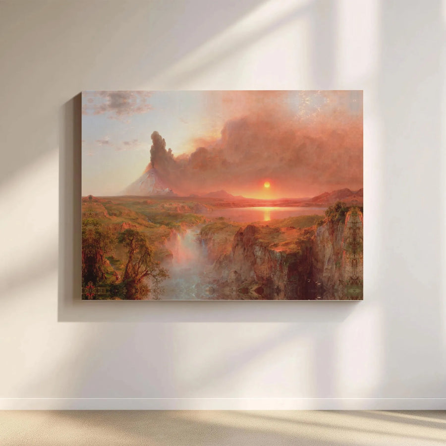 Cotopaxi Volcano Canvas Wall Art | Frederic Edwin Church Landscape | Premium Gallery Wrap Print | Historic Masterpiece Home Decor Gift