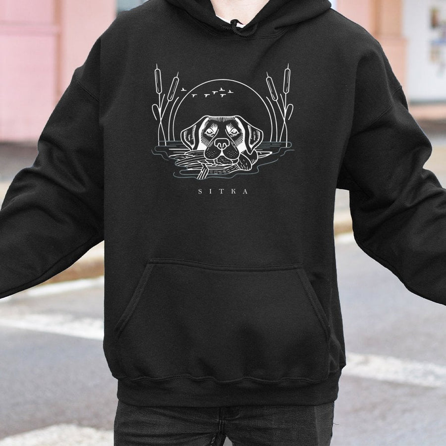 Labrador Retriever Hoodie | Duck Hunting Dog Graphic | Premium Cotton Blend | Gift For Hunters and Waterfowl Enthusiasts