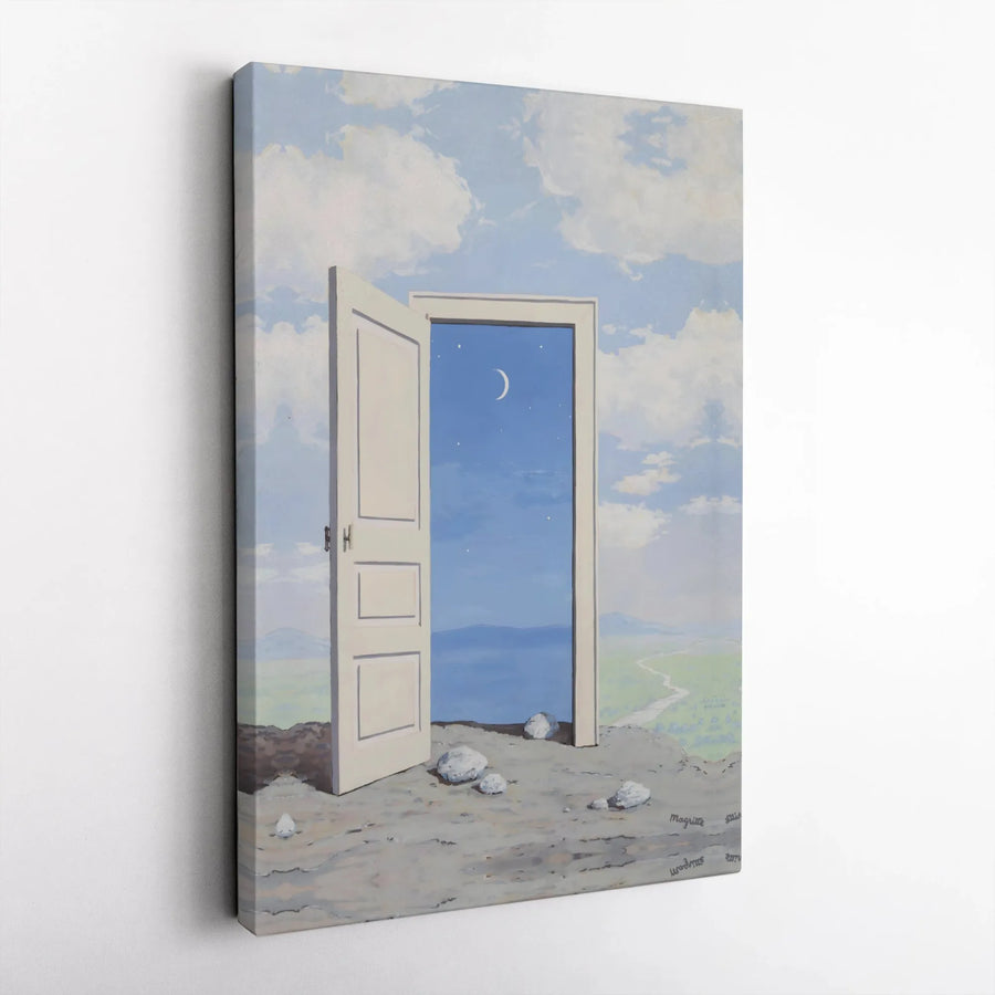René Magritte La Victoire Canvas Wall Art | Surrealist Open Door Landscape Print | 1.25 Inch Gallery Wrap | Museum Quality Gift for Art Lovers