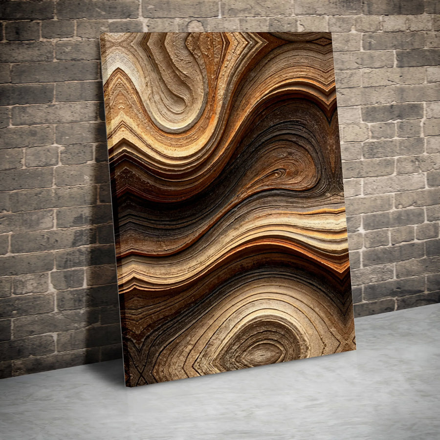Abstract Earth Tone Canvas Wall Art | Modern Organic Geode Pattern | Premium Gallery Wrap Canvas | Modern Home & Office Decor Gift