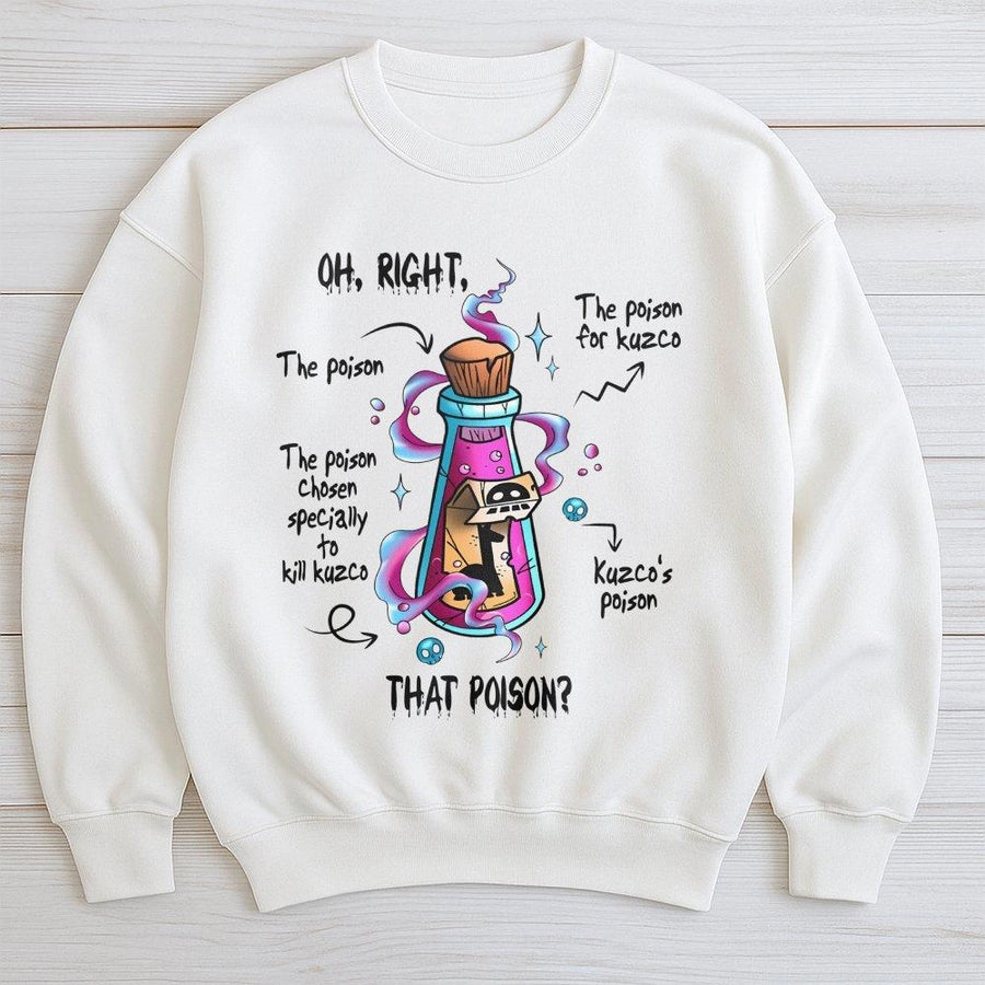 Poison Potion Sweatshirt | Funny Llama Movie Quote Design | Premium Cotton Blend | Gift For Movie Lovers And Retro Cartoon Fans