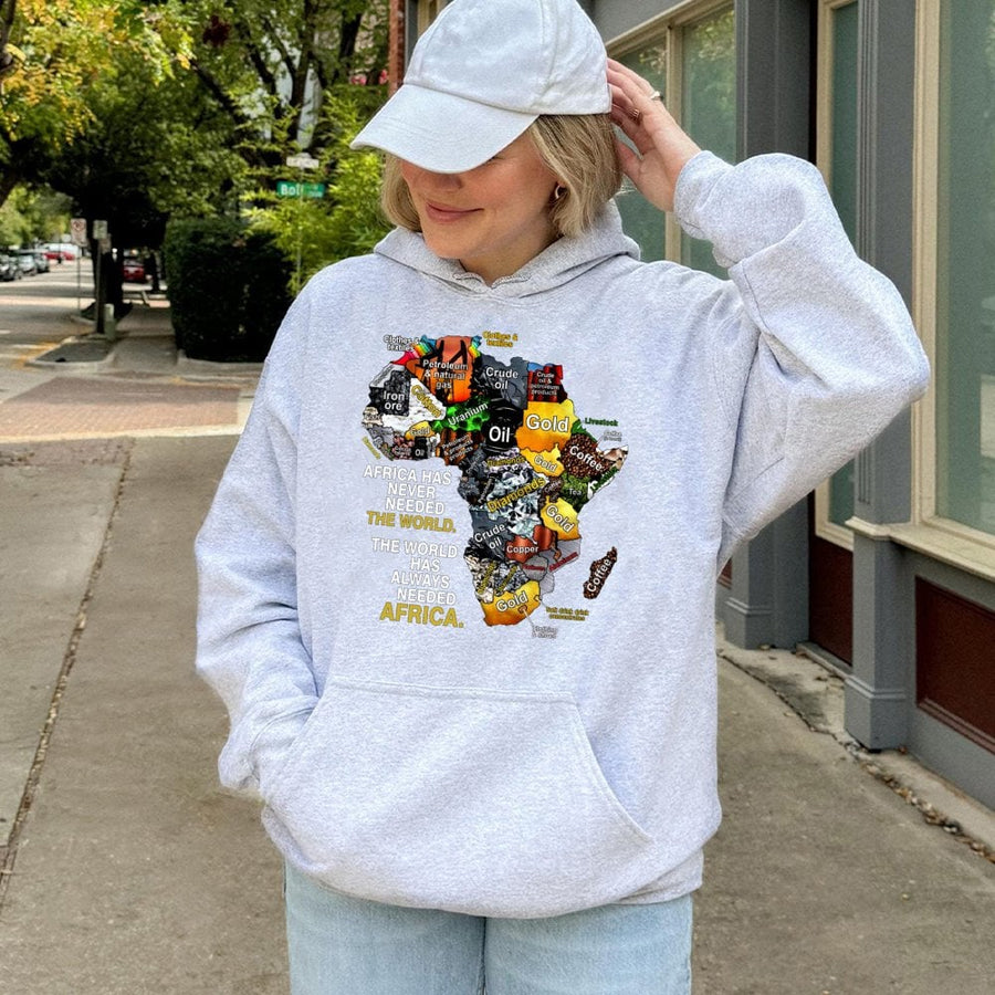 Africa Map Hoodie | Pan-African Pride Graphic Design | Premium Cotton Blend | Gift for African Heritage & Black History Month Supporter