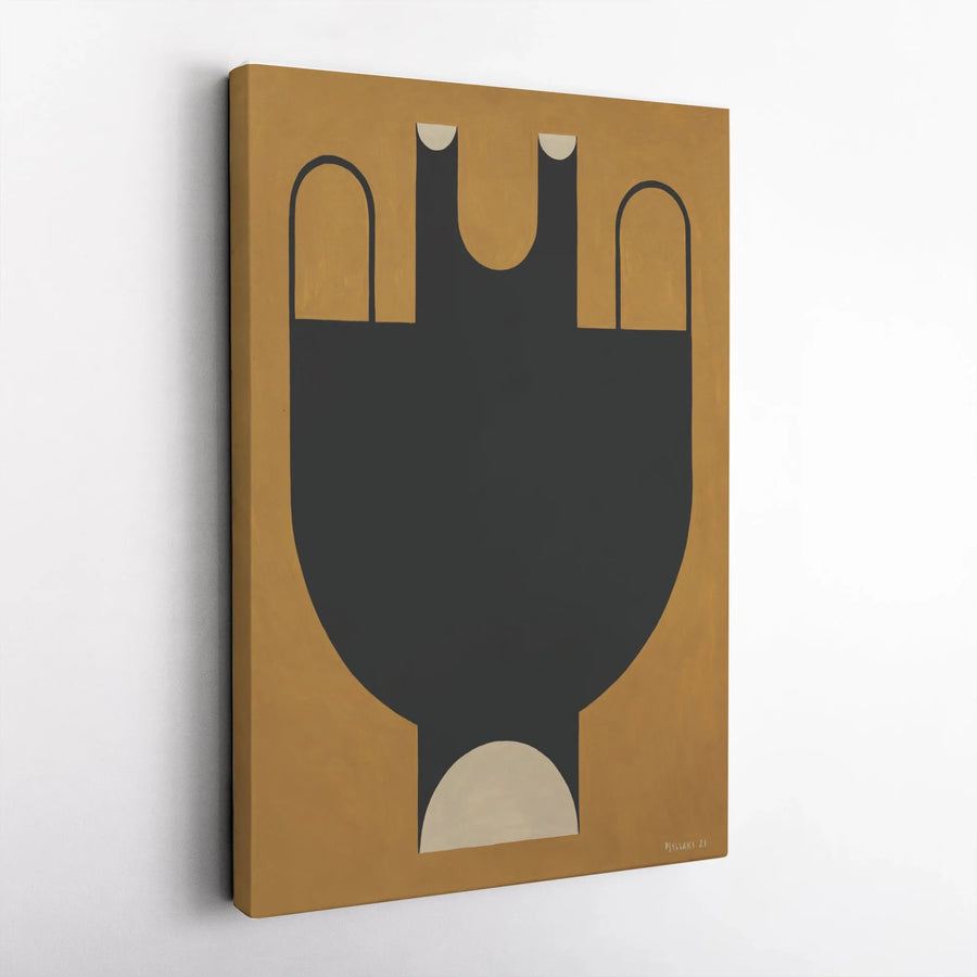Abstract Vase Canvas Wall Art | Modern Minimalist Silhouette | Premium Gallery Wrapped Canvas | Modern Home Decor Gift