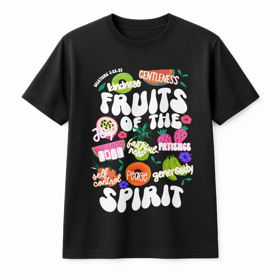Fruit Of The Spirit T-Shirt | Galatians 5:22-23 Bible Verse Design | Premium Soft Cotton Christian Tee | Gift For Women & Youth Groups