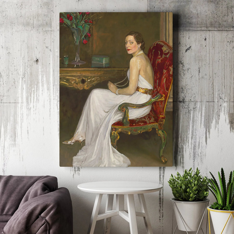 Thea Proctor Portrait Canvas Print | George W. Lambert Painting | Premium Gallery Wrap Wall Art | Collector's Gift for Classic Home Decor