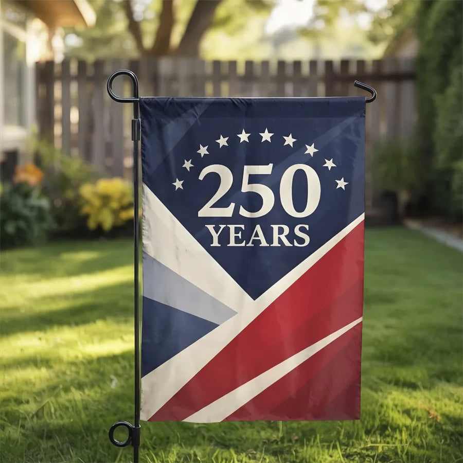 USA 250th Anniversary Garden Flag | Commemorative 1776-2026 Vintage Americana Design | Double Sided Weatherproof Fabric | Patriotic Yard Decor Gift