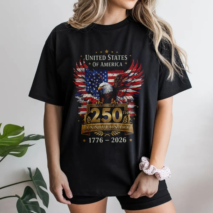 USA 250th Anniversary T-Shirt | Patriotic Eagle American Flag Design | Premium Graphic Sweatshirt | Collector's 1776-2026 Commemorative Gift