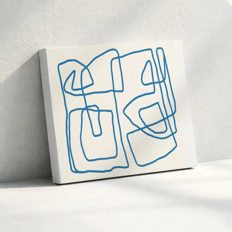 Abstract Line Art Canvas | Modern Continuous Line Print | Premium Gallery Wrapped Canvas | Living Room & Office Decor Gift