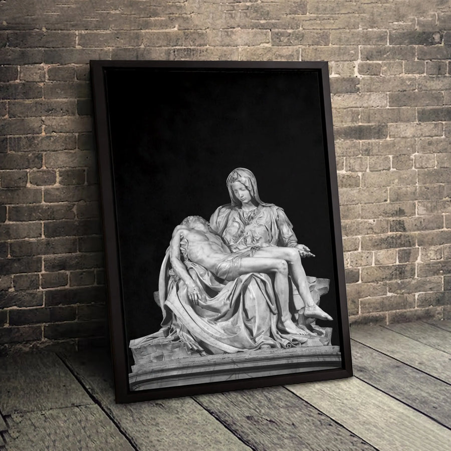 Michelangelo Pietà Canvas Print | Renaissance Art Wall Decor | Premium Fade-Resistant Gallery Wrap | Religious Home Office Gift