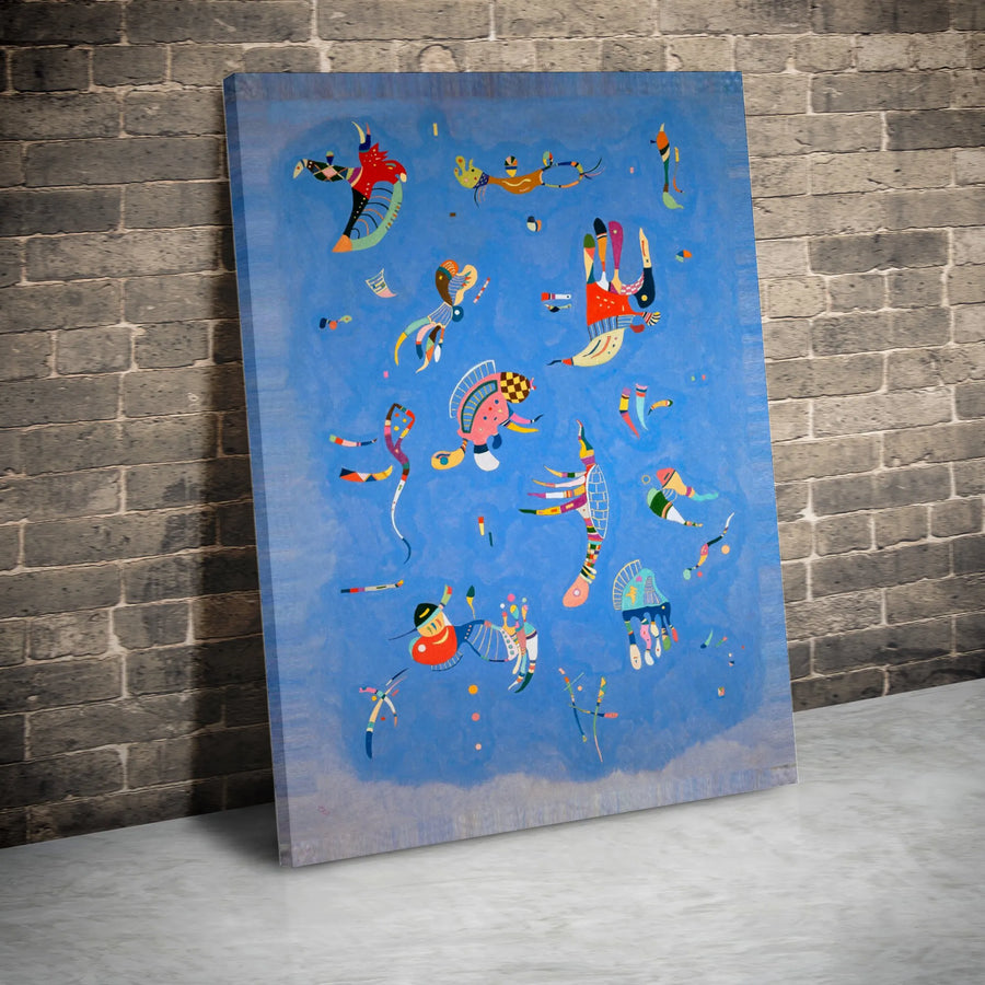 Kandinsky Sky Blue Canvas Wall Art | Famous Abstract Art Reproduction | Premium Gallery Wrapped Canvas | Modern Home Decor Collector's Gift