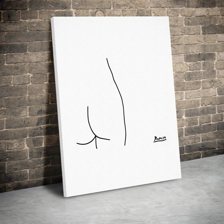 Minimalist Line Art Canvas | Abstract Body Sketch Wall Decor | Premium 1.25-Inch Gallery Wrap | Modern Home Office Statement Piece
