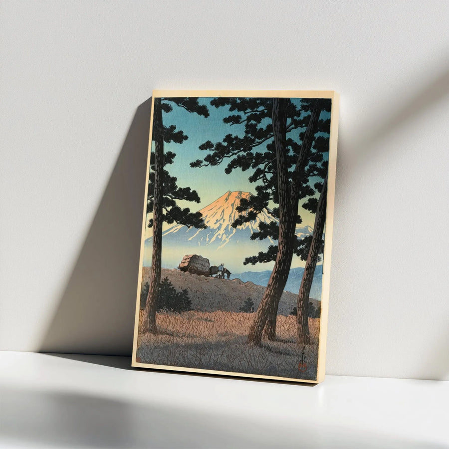 Japanese Woodblock Canvas Wall Art | Tsuchiya Koitsu Fuji Mountain Print | Premium Gallery Wrap Decor | Ready To Hang Gift For Art Lovers