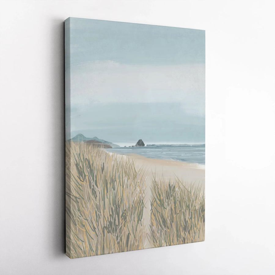 Cannon Beach Canvas Print | Minimalist Oregon Coast Painting | Premium Gallery Wrapped Canvas | Coastal Home Decor Gift