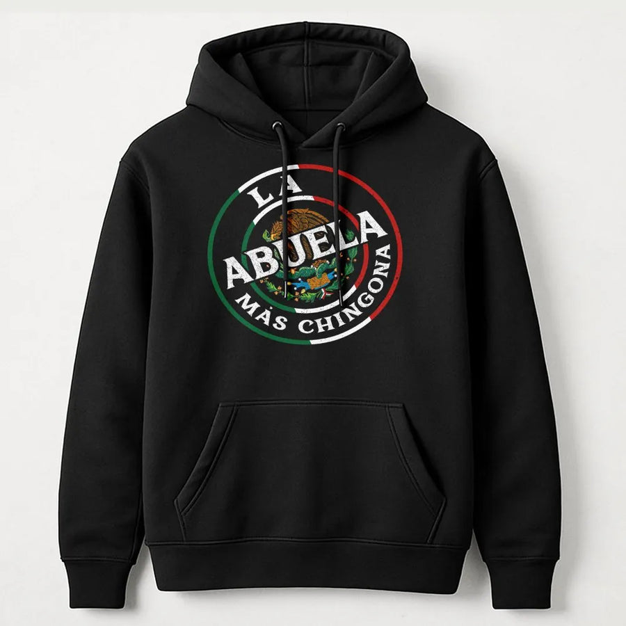 La Abuela Mas Chingona Hoodie | Mexican Grandma Gift | Premium Cotton Blend | Funny Hispanic Heritage Sweatshirt for Abuelita