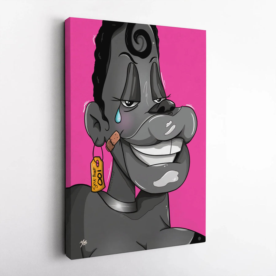 Urban Pop Art Canvas Wall Art | Graffiti Style Character Portrait | Premium High-Resolution Print | Modern Home Decor Gift