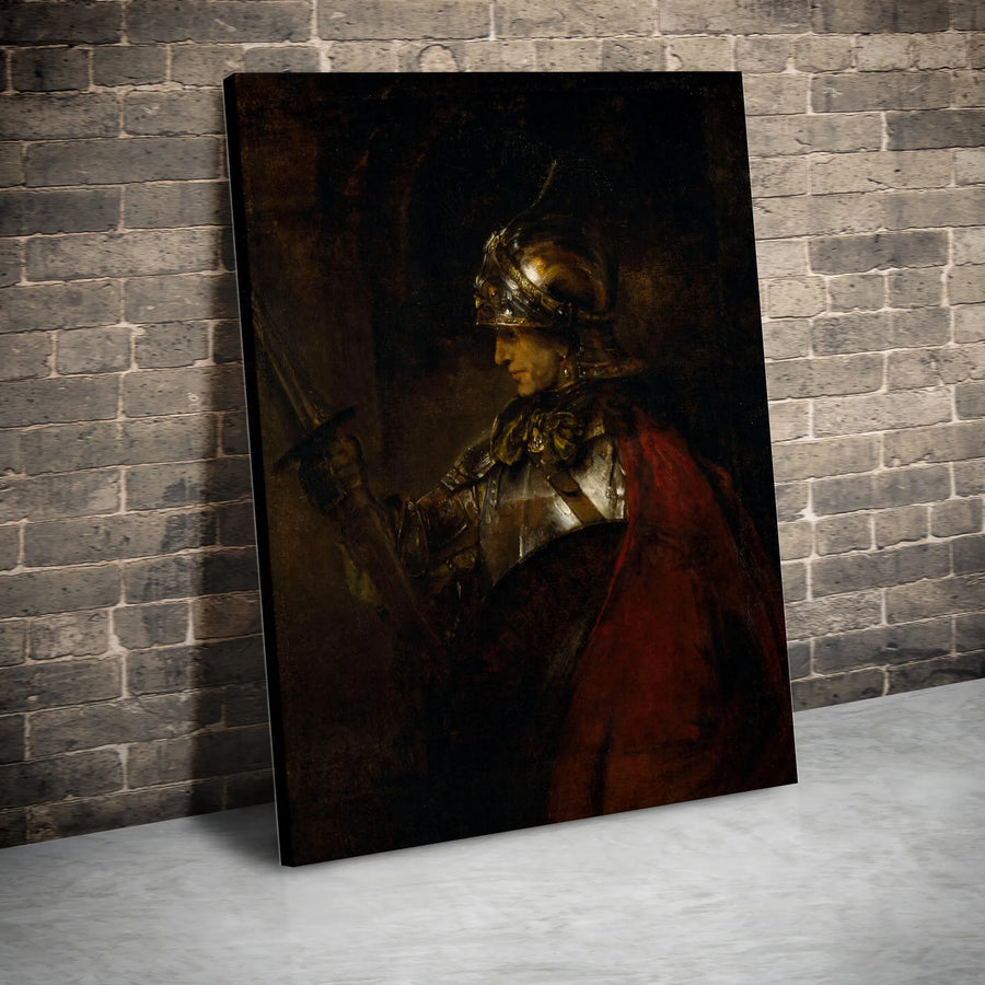Rembrandt Man in Armour Canvas Print | Classical Knight Wall Art | Gallery Quality Fade-Resistant | Home Decor Gift for History Buffs