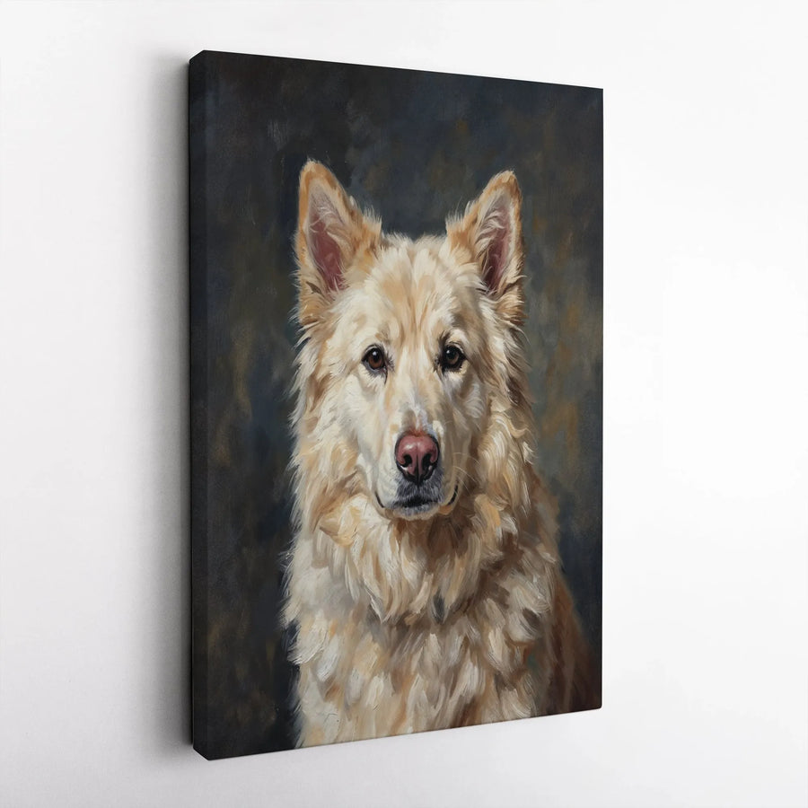 Golden Retriever Oil Painting Canvas | Impressionist Dog Portrait Wall Art | Premium Gallery Wrap Decor | Gift for Dog Lovers