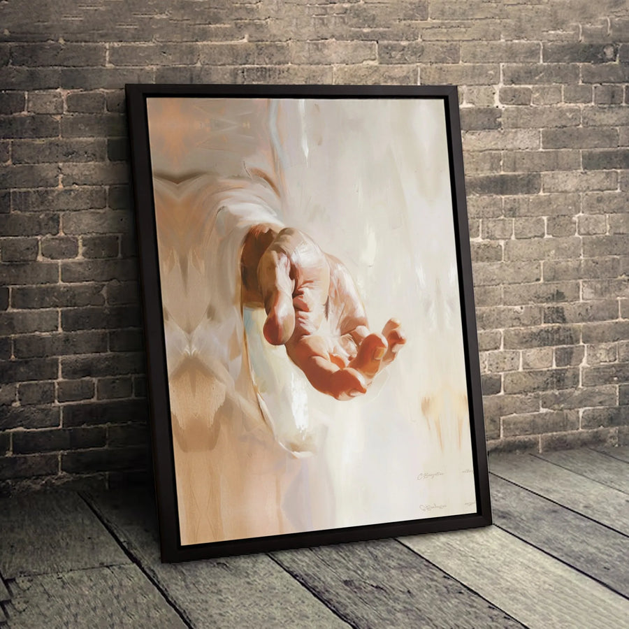 Jesus Hand Wall Art Canvas | Come Unto Me Outstretched Hand Print | Premium 1.25 Inch Gallery Wrap | Religious Christian Home Decor Gift