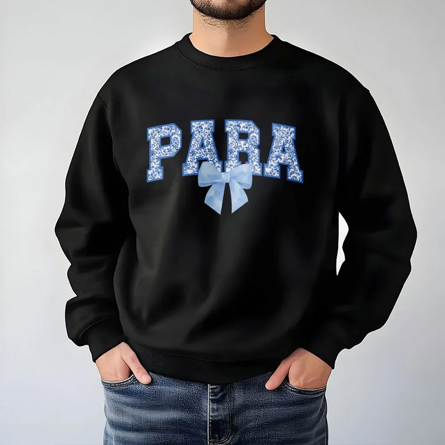 Paraprofessional Sweatshirt | Toile Chinoiserie Coquette Floral Design | Premium Cotton Blend | Special Education Teacher Appreciation Gift