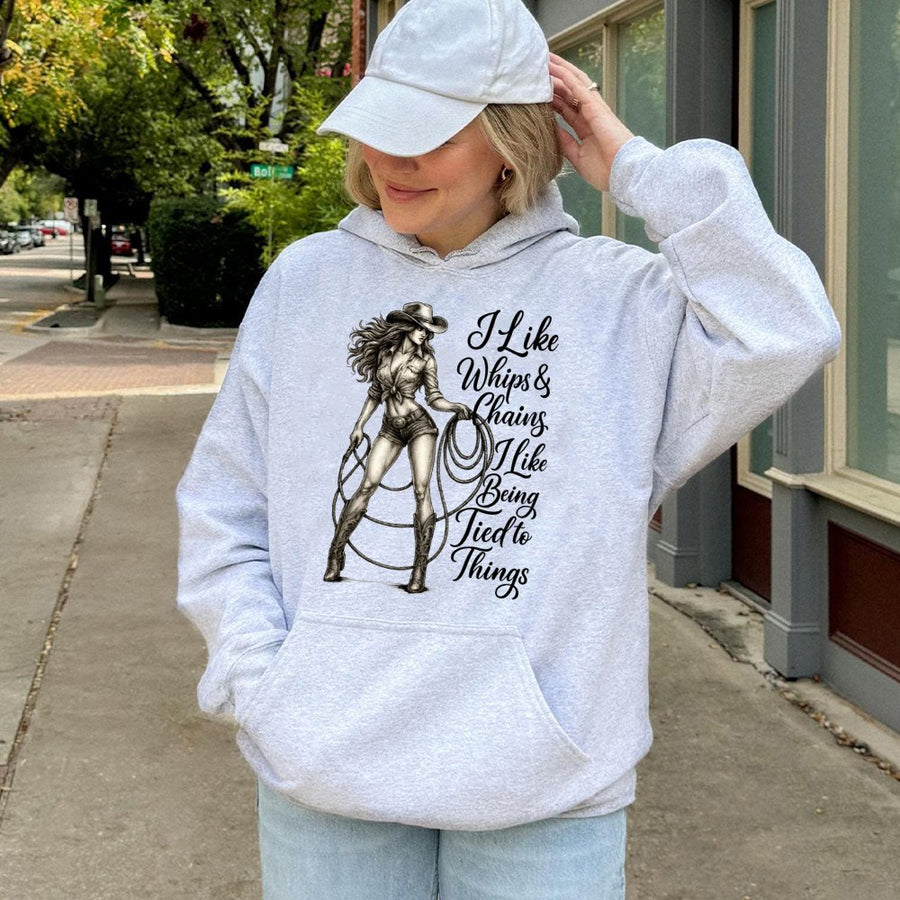 Cowgirl Graphic Hoodie | Western Rodeo Lasso Design | Premium Cotton Blend | Gift for Country Music Fans