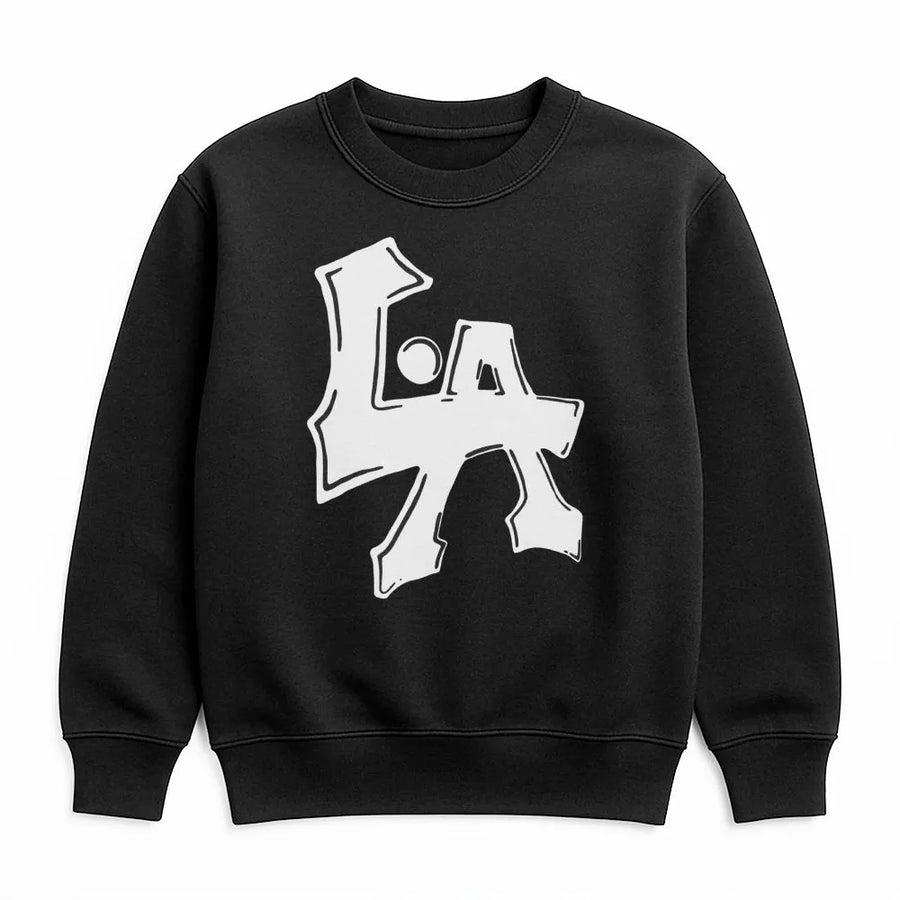 LA Graffiti Sweatshirt | Urban Streetwear Aesthetic | Premium Cotton Blend | Unisex Oversized Crewneck Gift for Los Angeles Lovers