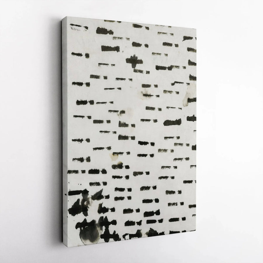 Wabi Sabi Vertical Canvas | Minimalist Black Ink Brush Stroke Design | Premium Gallery Wrapped Wall Art | Modern Home & Office Decor Gift