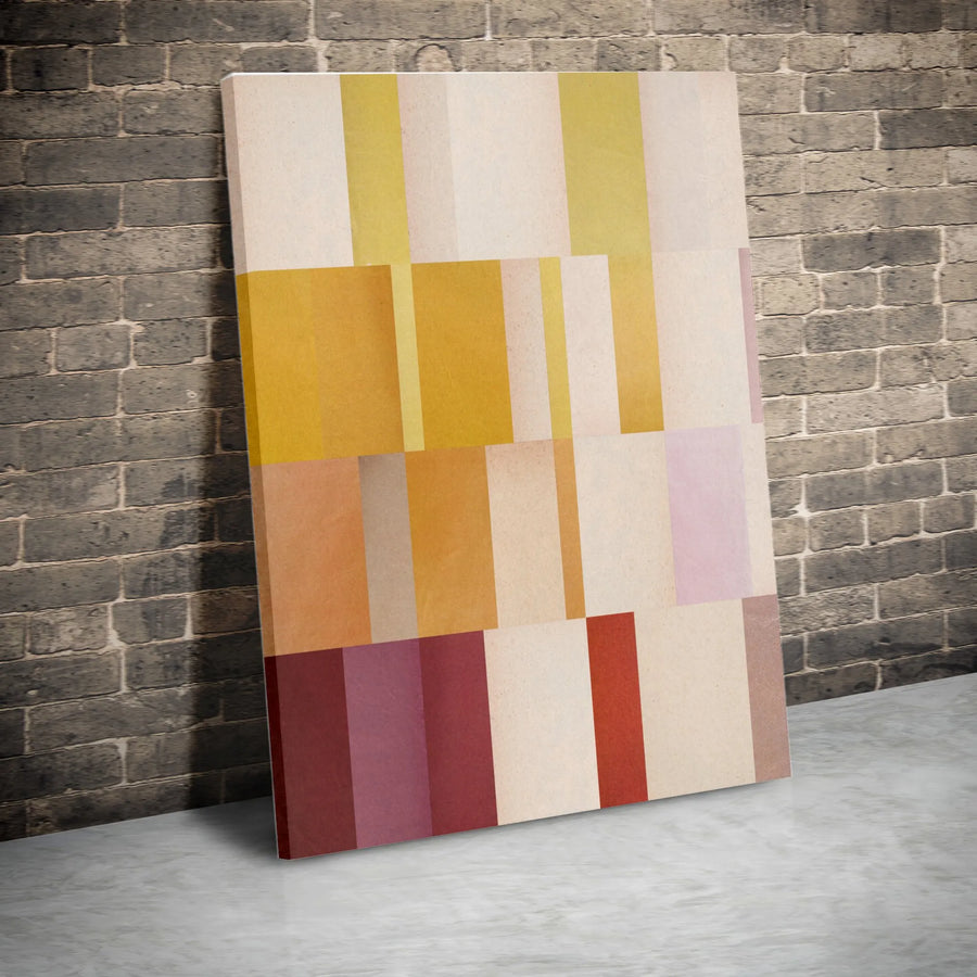 Abstract Geometric Canvas Print | Mid-Century Modern Color Block Design | Thick Gallery Wrap Canvas | Premium Home & Office Decor
