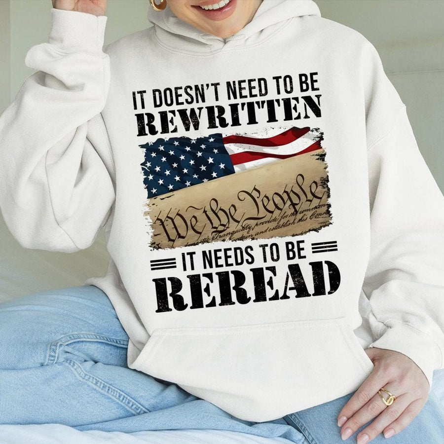 We The People Constitution Hoodie | Patriotic American Flag Graphic | Premium Cotton Blend | Unisex Gift for Conservative Patriot