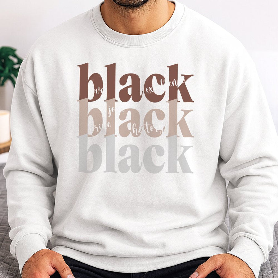 Black History Month Sweatshirt | Empowering Typography Design | Premium Cotton Blend | Gift for African American Heritage Pride