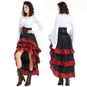White pirate costume, front and back
