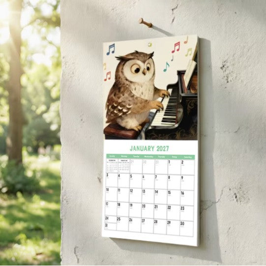 Owl 2027 Wall Calendar