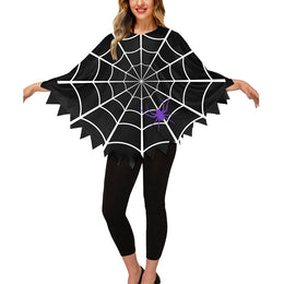 Matching Spider Costume for You & Your Dog — Spider Web Poncho, and a Plush Spider for Them