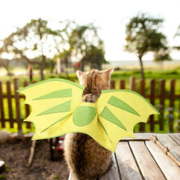 Pet Dragon Wings — Felt Dinosaur Wings for Dogs & Cats, 3 Sizes