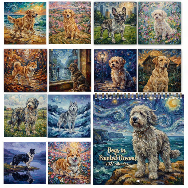 Dog Art 2027 Wall Calendar