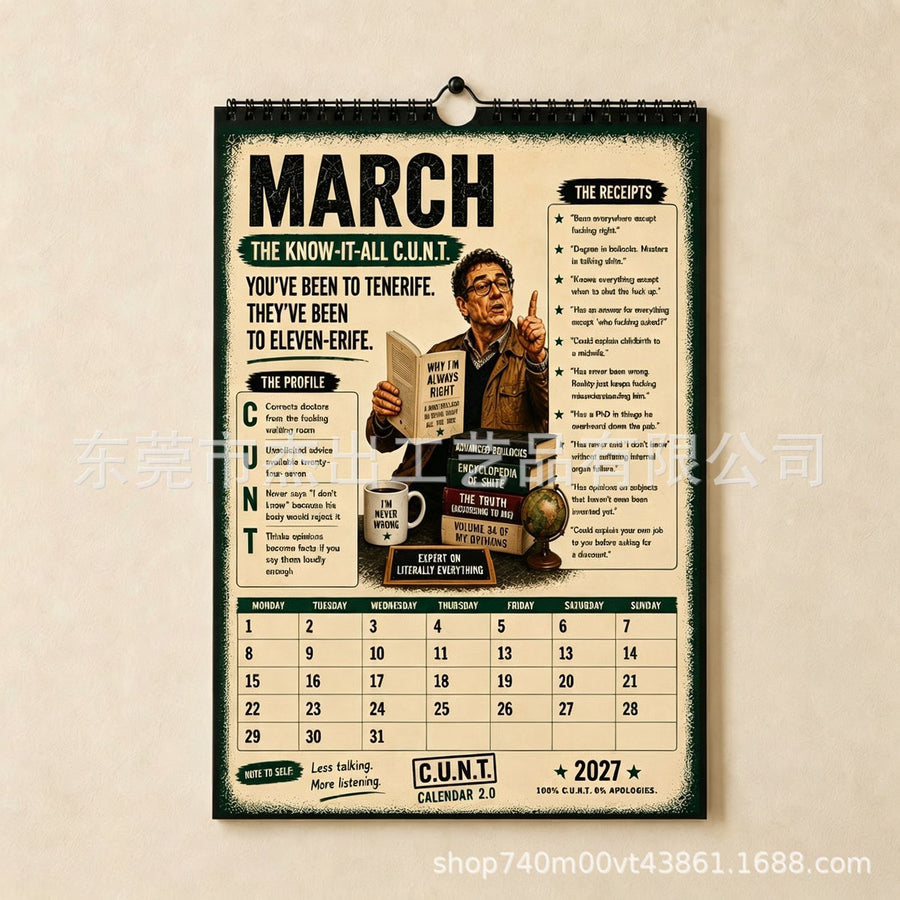 Comic Caricature 2027 Wall Calendar