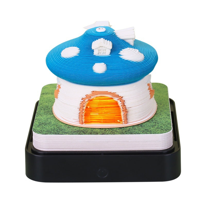 Mushroom House 3D Calendar 2027