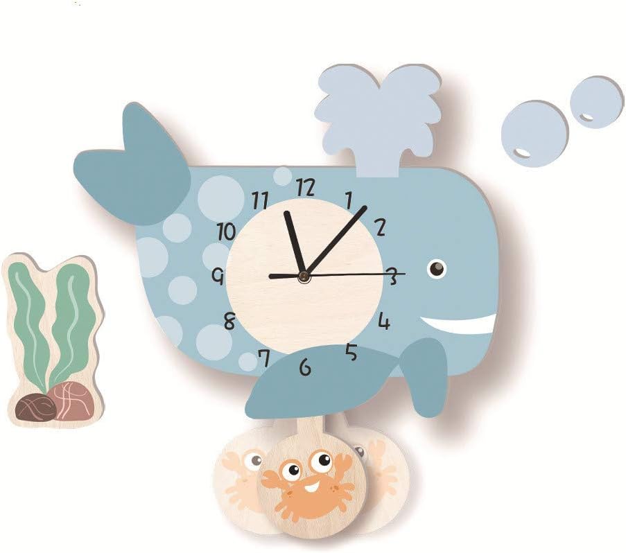 Ziror Childrens Clock, Hanging Watch Pendulum Animals | Kids Analog Wa